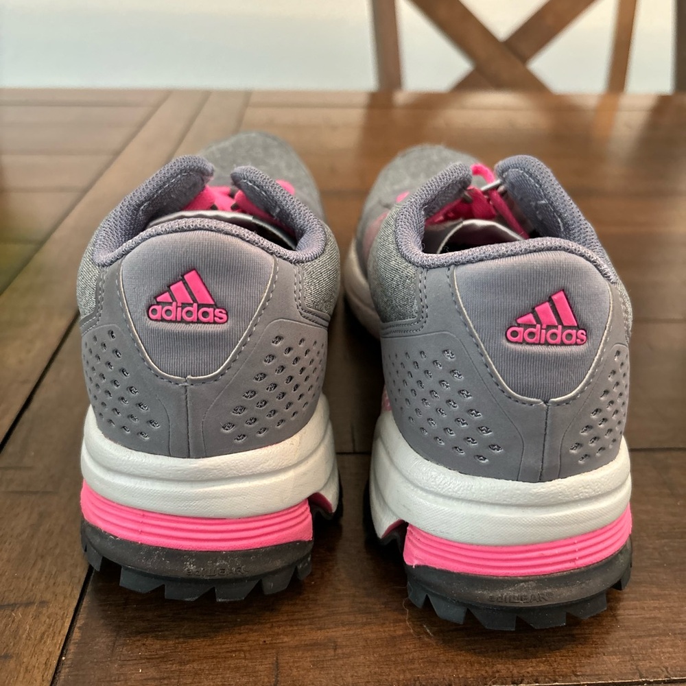 Adidas Women's Gray and Pink Athletic Shoes - Picture 3 of 10